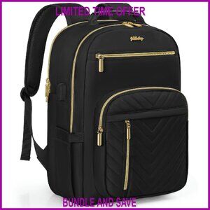 Large Capacity Laptop Backpack with USB Charging Port, 15.6 Inch Travel Backpack